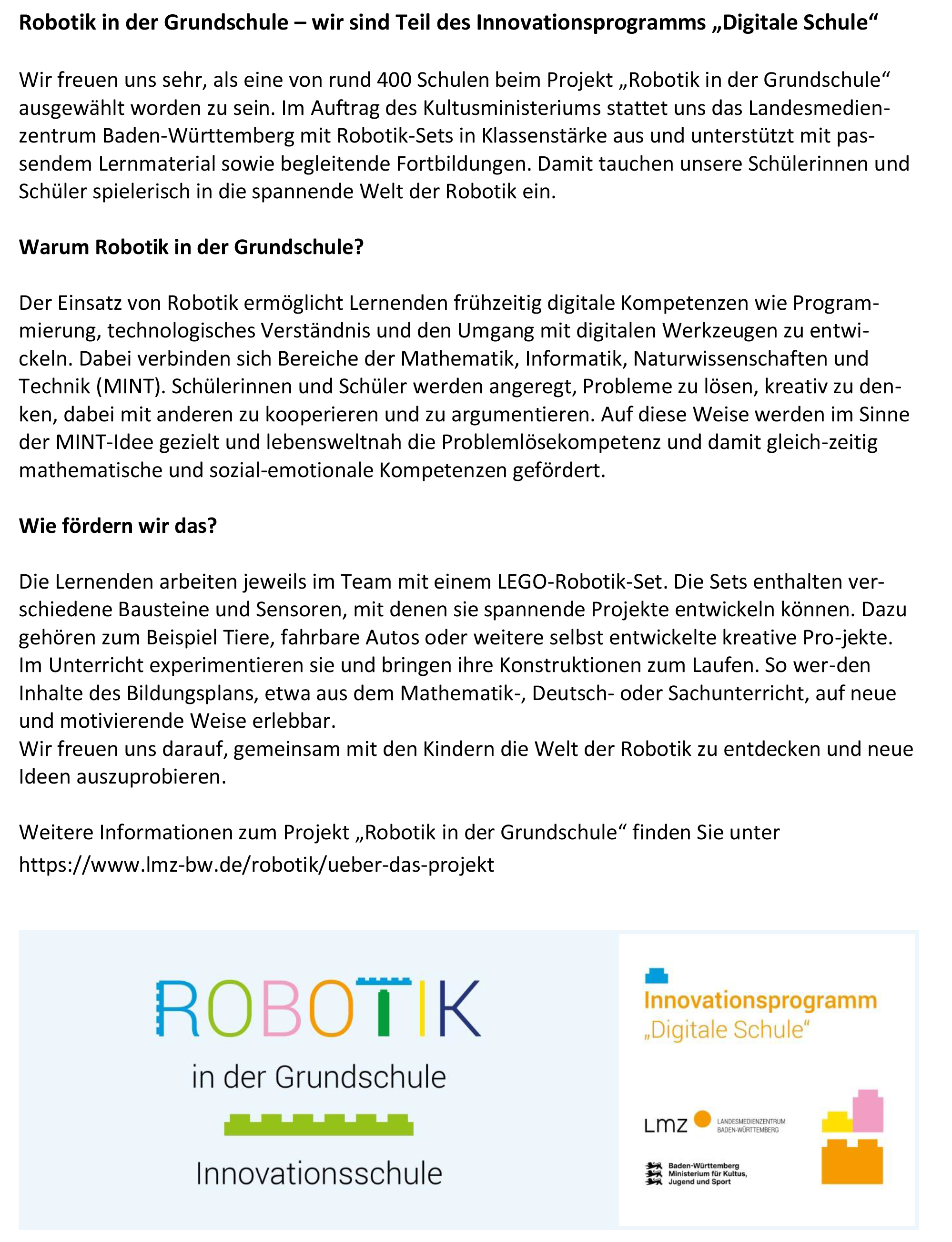 Robotik in der Grundschule