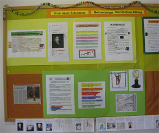 Unsere Bastelwand zur Einstimmung auf das Schulfest