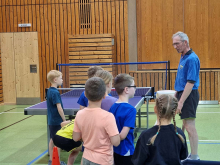 Unsere Schülerinnen und Schüler bei der Kooperation mit dem Tischtennisclub