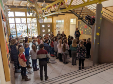 Der neue Schulchor der Bohnenberger Grundschule Altburg bei der ersten Chorprobe